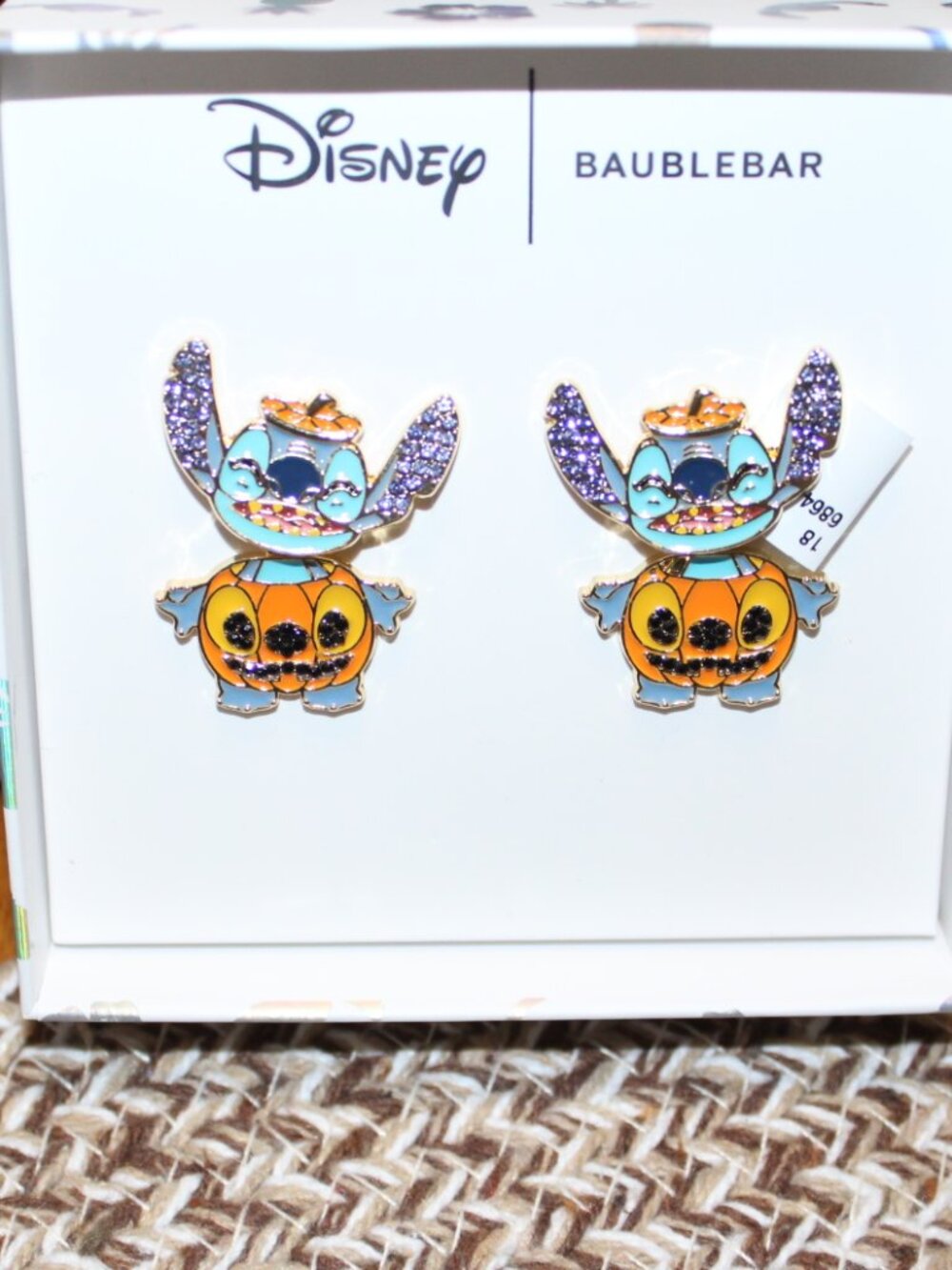 NWT BaubleBar Stitch pumpkin earrings  FUN! - Picture 6 of 7